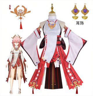 Lynette Genshin-Yae Miko Cosplay Costumes