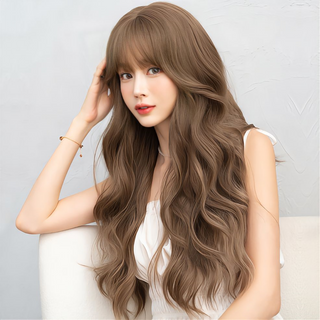 26 Inches Heat Resistant Fiber Wig - Light Brown Color