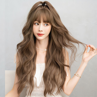 26 Inches Heat Resistant Fiber Wig - Light Brown Color